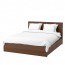 МАЛЬМ Каркас кровати+2 кроватных ящика - 160x200 см, Лурой, коричневая морилка ясеневый шпон