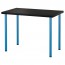 ЛИННМОН / АДИЛЬС Стол - черно-коричневый/синий