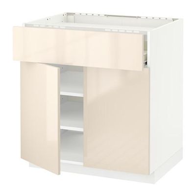 МЕТОД / ФОРВАРА Нплн шк д/врч пнл/ящ/плк/2дв - Рингульт глянцевый кремовый, белый МЕТОД / ФОРВАРА Нплн шк д/врч пнл/ящ/плк/2дв - Рингульт глянцевый кремовый, белый