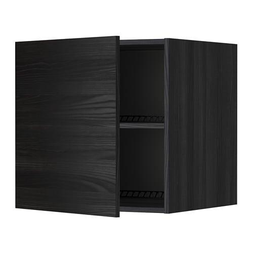 МЕТОД Верх шкаф на холодильн/морозильн - под дерево черный, Тингсрид под дерево черный, 60x60 см