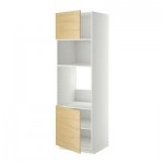 МЕТОД Выс шкаф д/духовки/СВЧ/2 дв/полки - 60x60x200 см, Тингсрид под березу, белый МЕТОД Выс шкаф д/духовки/СВЧ/2 дв/полки - 60x60x200 см, Тингсрид под березу, белый