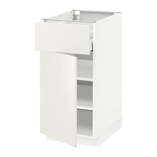 МЕТОД / МАКСИМЕРА Напольный шкаф с ящиком/дверью - белый, Веддинге белый, 40x60 см МЕТОД / МАКСИМЕРА Напольный шкаф с ящиком/дверью - белый, Веддинге белый, 40x60 см