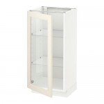 МЕТОД Напольный шкаф со стекл дверцей - белый, 40x37x80 см