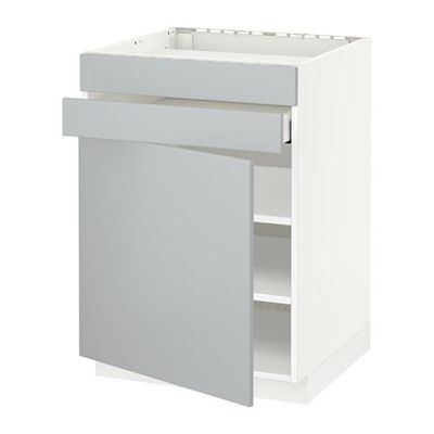 МЕТОД / МАКСИМЕРА Нап шк д/вар панели/дв/2фасада/1ящ - Веддинге серый, белый