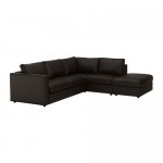 ВИМЛЕ 4-местный угловой диван - с открытым торцом/Фарста черный