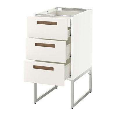 МЕТОД / ФОРВАРА Напольн шкаф 3фронт пнл/2низ/2ср ящ - 40x60x60 см, Мэрста белый, белый МЕТОД / ФОРВАРА Напольн шкаф 3фронт пнл/2низ/2ср ящ - 40x60x60 см, Мэрста белый, белый