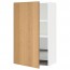 МЕТОД Шкаф навесной с сушкой - белый, Экестад дуб, 60x100 см