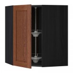 МЕТОД Угл нвсн шкф с вращающ секц - под дерево черный, Филипстад коричневый, 68x80 см МЕТОД Угл нвсн шкф с вращающ секц - под дерево черный, Филипстад коричневый, 68x80 см
