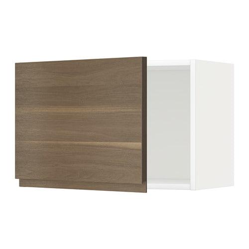 МЕТОД Шкаф навесной - белый, Воксторп под грецкий орех, 60x40 см