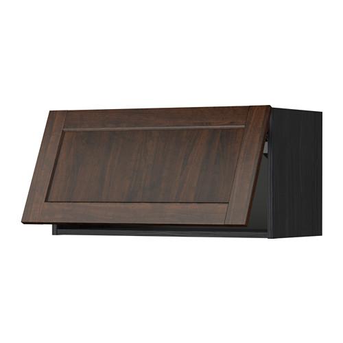 МЕТОД Горизонтальный навесной шкаф - под дерево черный, Эдсерум под дерево коричневый, 80x40 см МЕТОД Горизонтальный навесной шкаф - под дерево черный, Эдсерум под дерево коричневый, 80x40 см