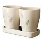 НОЙД 2 цветочн горшка с подносом НОЙД 2 цветочн горшка с подносом