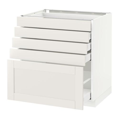 МЕТОД / МАКСИМЕРА Напольный шкаф с 5 ящиками - белый, Сэведаль белый, 80x60 см МЕТОД / МАКСИМЕРА Напольный шкаф с 5 ящиками - белый, Сэведаль белый, 80x60 см
