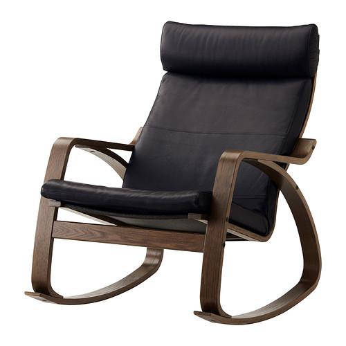 POÄNG кресло-качалка коричневый/Смидиг черный