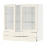 МЕТОД / МАКСИМЕРА Навесной шкаф/2 стек дв/2 ящика - 80x80 см, Хитарп белый с оттенком, белый