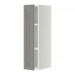 МЕТОД Шкаф навесной с полкой - белый, Будбин серый, 20x80 см МЕТОД Шкаф навесной с полкой - белый, Будбин серый, 20x80 см