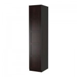 ПАКС Гардероб с 1 дверью - Бергсбу черно-коричневый, черно-коричневый, 50x60x236 см, плавно закрывающиеся петли