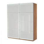 ПАКС Гардероб с раздвижными дверьми - матовое стекло, 200x66x236 см ПАКС Гардероб с раздвижными дверьми - матовое стекло, 200x66x236 см