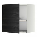 METOD шкаф навесной с сушкой белый/Тингсрид черный 60x38.6x60 cm
