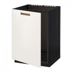 МЕТОД Напольный шкаф для раковины - Мэрста белый, под дерево черный