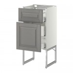 МЕТОД / МАКСИМЕРА Наполн шк 2 фрнт/3 средн ящ - белый, Будбин серый, 40x37x60 см МЕТОД / МАКСИМЕРА Наполн шк 2 фрнт/3 средн ящ - белый, Будбин серый, 40x37x60 см