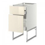 МЕТОД / МАКСИМЕРА Напольн шкаф 2фронт пнл/2низ/1вс ящ - 40x60x60 см, Рингульт глянцевый кремовый, белый МЕТОД / МАКСИМЕРА Напольн шкаф 2фронт пнл/2низ/1вс ящ - 40x60x60 см, Рингульт глянцевый кремовый, белый