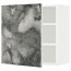 МЕТОД Шкаф навесной с полкой - белый, Кальвиа с печатным рисунком, 60x60 см