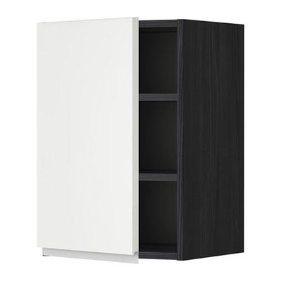 МЕТОД Шкаф навесной с полкой - 40x60 см, Нодста белый/алюминий, под дерево черный МЕТОД Шкаф навесной с полкой - 40x60 см, Нодста белый/алюминий, под дерево черный