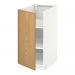 МЕТОД Напольный шкаф с полками - белый, Экестад дуб, 40x60 см МЕТОД Напольный шкаф с полками - белый, Экестад дуб, 40x60 см