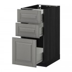 МЕТОД / ФОРВАРА Нплн шк 3 фрнт/3 средн ящика - под дерево черный, Будбин серый, 40x60 см МЕТОД / ФОРВАРА Нплн шк 3 фрнт/3 средн ящика - под дерево черный, Будбин серый, 40x60 см