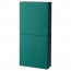 БЕСТО Навесной шкаф с 2 дверями - черно-коричневый/Халлставик сине-зеленый