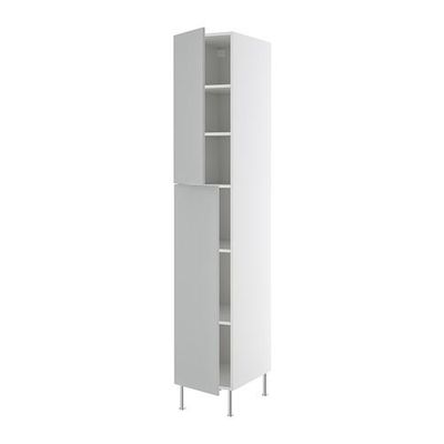 ФАКТУМ Высок шкаф с полками - Аплод серый, 60x233 см