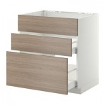 МЕТОД / МАКСИМЕРА Напольн шк п-мойку+3фрнт пнл/2ящ - 80x60 см, Брокхульт под грецкий орех светло-серый, белый МЕТОД / МАКСИМЕРА Напольн шк п-мойку+3фрнт пнл/2ящ - 80x60 см, Брокхульт под грецкий орех светло-серый, белый