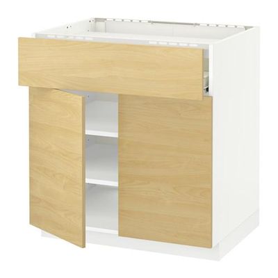 МЕТОД / ФОРВАРА Нплн шк д/врч пнл/ящ/плк/2дв - Тингсрид под березу, белый МЕТОД / ФОРВАРА Нплн шк д/врч пнл/ящ/плк/2дв - Тингсрид под березу, белый