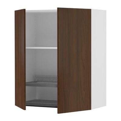 ФАКТУМ Навесной шкаф с посуд суш/2 дврц - Валла под грецкий орех, 80x92 см ФАКТУМ Навесной шкаф с посуд суш/2 дврц - Валла под грецкий орех, 80x92 см