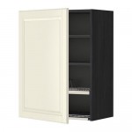 METOD шкаф навесной с сушкой черный/Будбин белый с оттенком 60x80 см