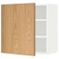 МЕТОД Шкаф навесной с полкой - белый, Экестад дуб, 60x60 см