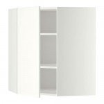 МЕТОД Угловой навесной шкаф с полками - белый, Хэггеби белый, 68x80 см