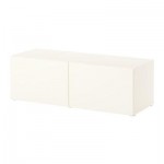 БЕСТО Стеллаж с дверьми - Вара белый