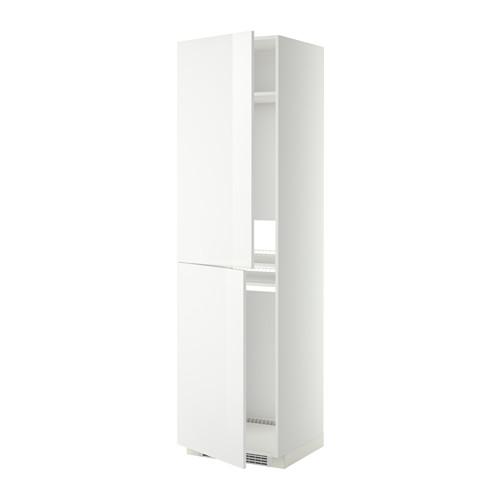 МЕТОД Высок шкаф д холодильн/мороз - белый, Рингульт глянцевый белый, 60x60x220 см