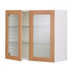 ФАКТУМ Навесной шкаф с 2 стеклянн дверями - Тидахольм дуб, 60x70 см