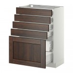 МЕТОД / ФОРВАРА Нплн шк 5фронт/4нзк/2срд ящ - белый, Эдсерум под дерево коричневый, 60x37 см МЕТОД / ФОРВАРА Нплн шк 5фронт/4нзк/2срд ящ - белый, Эдсерум под дерево коричневый, 60x37 см