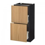 МЕТОД / ФОРВАРА Напольный шкаф с 2 ящиками - 40x37 см, Экестад дуб, под дерево черный МЕТОД / ФОРВАРА Напольный шкаф с 2 ящиками - 40x37 см, Экестад дуб, под дерево черный