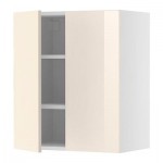 ФАКТУМ Навесной шкаф с 2 дверями - Абстракт кремовый, 80x70 см