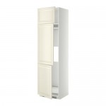 МЕТОД Выс шкаф для хол/мороз с 3 дверями - белый, Будбин белый с оттенком, 60x60x220 см