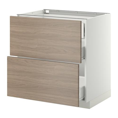 МЕТОД / ФОРВАРА Наполн шк 2 фрнт/3 средн ящ - белый, Брокхульт под грецкий орех светло-серый, 80x60 см МЕТОД / ФОРВАРА Наполн шк 2 фрнт/3 средн ящ - белый, Брокхульт под грецкий орех светло-серый, 80x60 см