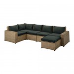 SOLLERÖN модульный угл 4-мест диван, садовый