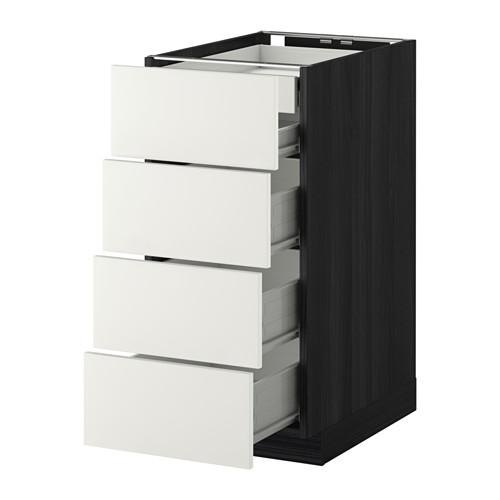 МЕТОД / ФОРВАРА Нплн шк 4фрнт/2нзк/3срд ящ - под дерево черный, Хэггеби белый, 40x60 см МЕТОД / ФОРВАРА Нплн шк 4фрнт/2нзк/3срд ящ - под дерево черный, Хэггеби белый, 40x60 см