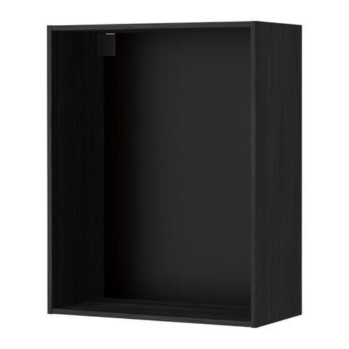 МЕТОД Каркас навесного шкафа - под дерево черный, 80x37x100 см МЕТОД Каркас навесного шкафа - под дерево черный, 80x37x100 см