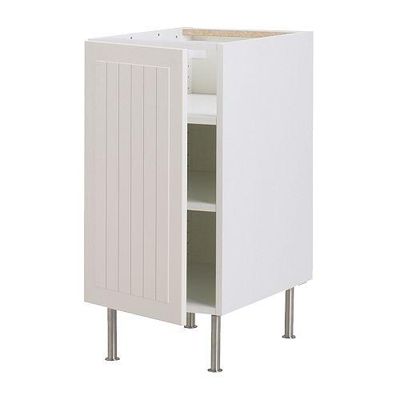 ФАКТУМ Напольный шкаф с полками - Стот белый с оттенком, 40 см ФАКТУМ Напольный шкаф с полками - Стот белый с оттенком, 40 см