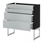 МЕТОД / ФОРВАРА Нплн шк 4 фронт/2 низк/2средн ящ - 80x37x60 см, Веддинге серый, под дерево черный МЕТОД / ФОРВАРА Нплн шк 4 фронт/2 низк/2средн ящ - 80x37x60 см, Веддинге серый, под дерево черный